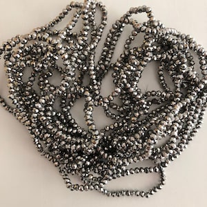 3mm Crystal rondelle beads strand 125 pcs, PBC3C6