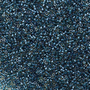 Miyuki Delica 11/0 DB0921 - Sparkling Blue Lined Topaz, Miyuki Delica Beads,5 Gr Pack