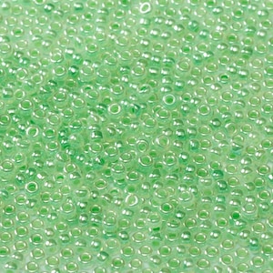 Miyuki Seed Beads 15/0, 0520 - Mint Green Ceylon, 10 Gr