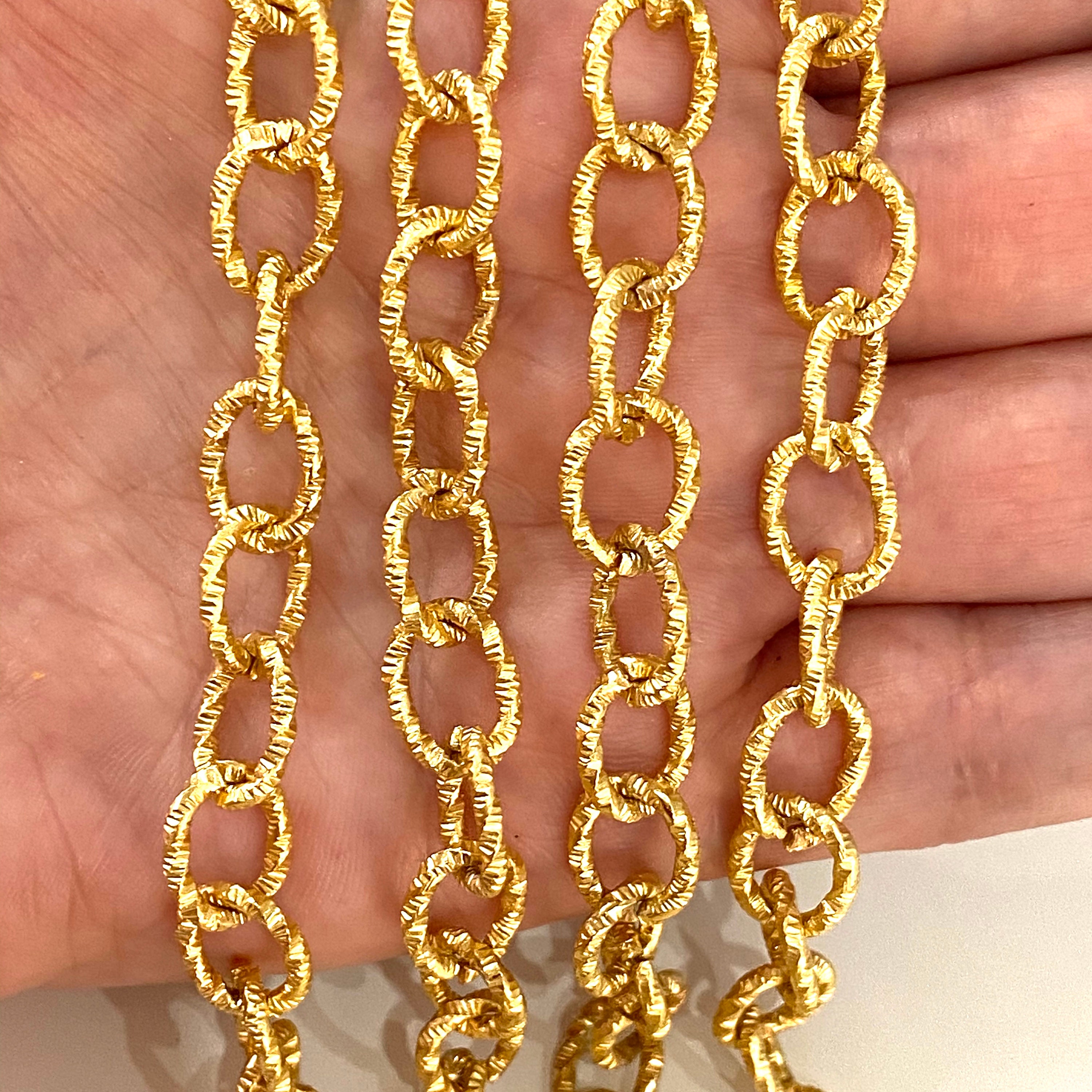 24Kt Matte Gold Plated Chain 12x9mm Open Links Etsy