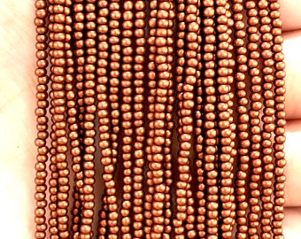 Preciosa Cuentas de semilla recubiertas 11/0 Rocailles-Round Hole, Cuentas, Cuentas de semillas-01750 Soft Dark Copper PRCS11/0-156,