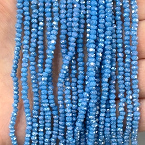 Filo di perline rondelle di cristallo da 2 mm, 170 pezzi, PBC2C51