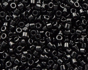 Miyuki Delica Beads, Miyuki Delica 11/0 DB0010 Black,5 Gr Pack