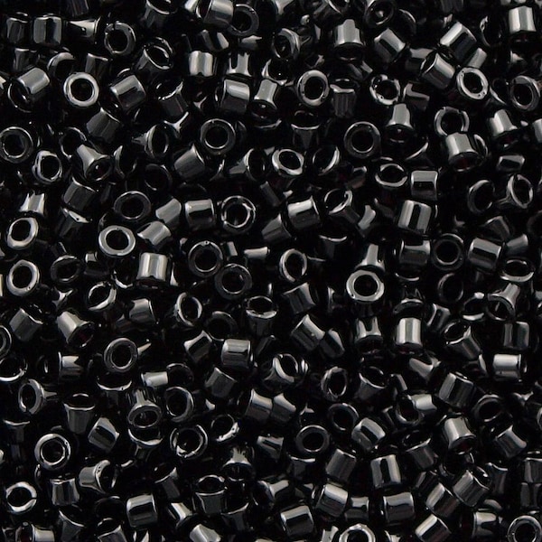 Miyuki Delica Beads, Miyuki Delica 11/0 DB0010 Black,5 Gr Pack