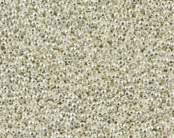 Miyuki Seed Beads 15/0, 0961 - Bright Sterling Plated, 2 Gr