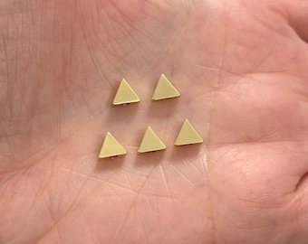 24Kt Gold Plated Triangle Spacer Charms, 5 pcs in a pack