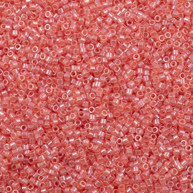 Miyuki Delica Beads,5Gr Pack Miyuki Delica 110 DB1481 Transp Salmon Luster