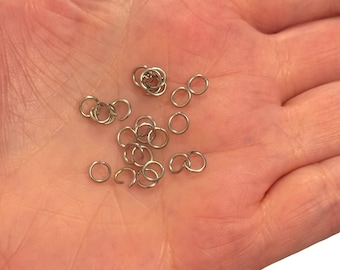 Stainless Steel 5mm Open Jump Rings, 10 pcs in a pack