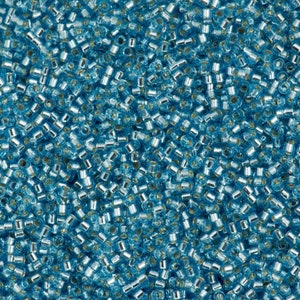 Miyuki Delica 11/0 DB0044 Silver Lined Aqua, Miyuki Delica Beads,5 Gr Pack