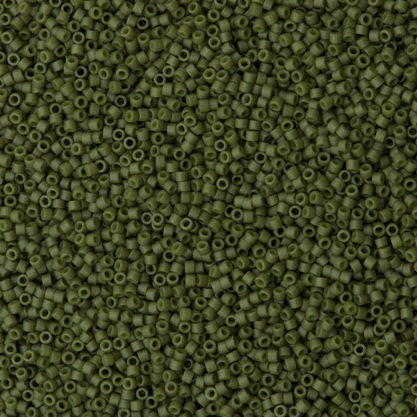 Miyuki Delica 11/0 DB0391 - Opaque Olivine Matted, Miyuki Delica Beads,5 Gr Pack