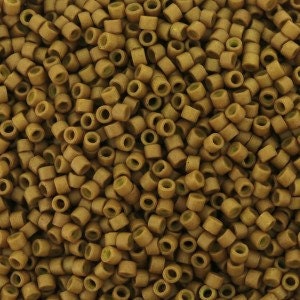 Miyuki Delica Beads, Miyuki Delica 11/0 DB0665 Matte Opaque Mustard,5 Gr Pack