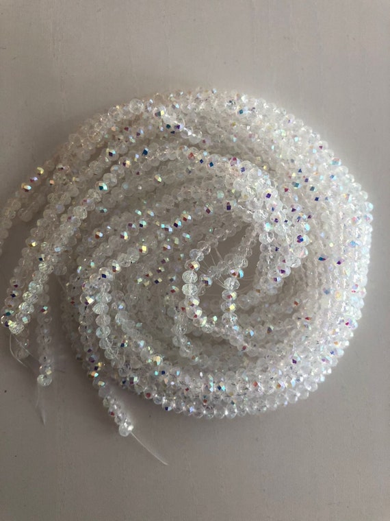 4mm Crystal rondelle beads strand 125 pcs, PBC4C37
