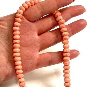 Perle Rondelle in Ceramica Pesca, 10 pz in confezione