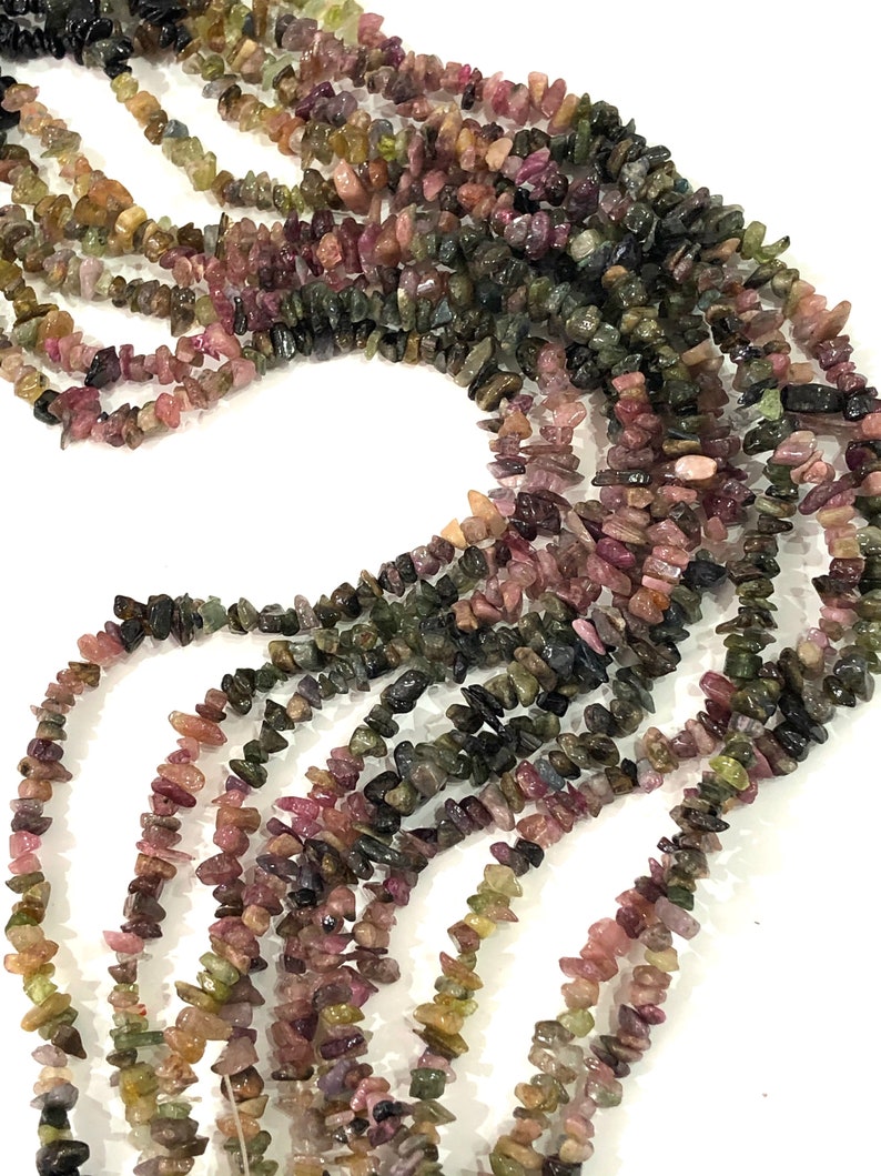 Rainbow Tourmaline Natural Chips 40 Cm Strand,Freeform Natural Rainbow Tourmaline