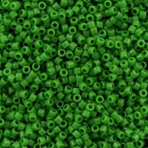 Miyuki Delica Beads, Miyuki Delica 11/0 DB0724 Opaque Pea Green,5 Gr Pack