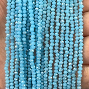 Filo di perline rondelle di cristallo da 2 mm 170 pezzi, PBC2C63
