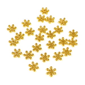 24Kt Gold Plated 7mm Spacer Charms, Gold Spacer Charms