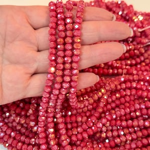 6mm Crystal faceted rondelle beads, PBC6C19