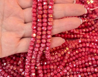 6mm Crystal faceted rondelle beads, PBC6C19