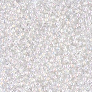 Miyuki Seed Beads 11/0 White Lined Crystal AB  ,0284-NEW!!!