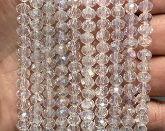 6mm Crystal faceted rondelle beads, PBC6C15