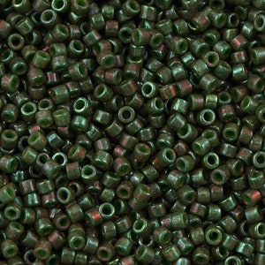 Miyuki Delica Beads, Miyuki Delica 11/0 DB0131 Opaque Dark Olive Luster, 5 Gr Pack