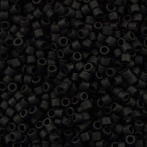 Miyuki Delica 11/0 DB0310 Black Matted, Miyuki Delica Beads,5 Gr Pack