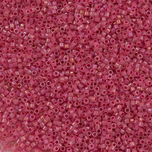 Miyuki Delica  11/0 DB1742 - Rose Lined Opal AB, Miyuki Delica Beads,5 Gr Pack