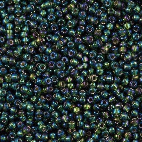 8-26 - 8/0 Silver-Lined Olive Miyuki Seed Bead