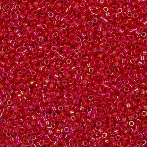 Miyuki Delica 11/0 DB0162 - Opaque Red AB, Miyuki Delica Beads,5 Gr Pack