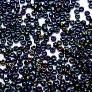 Miyuki Seed Beads 15/0, 0452 - Metallic Dk.Blue Iris, 10 Gr