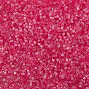 Miyuki Delica  11/0 DB1867 - Silk Inside Dyed Rose AB, Miyuki Delica Beads,5 Gr Pack