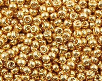 Miyuki Seed Beads 11/0 Galvanized Gold , 1052