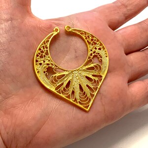 24Kt Matt Gold Plated Großer authentischer Anhänger