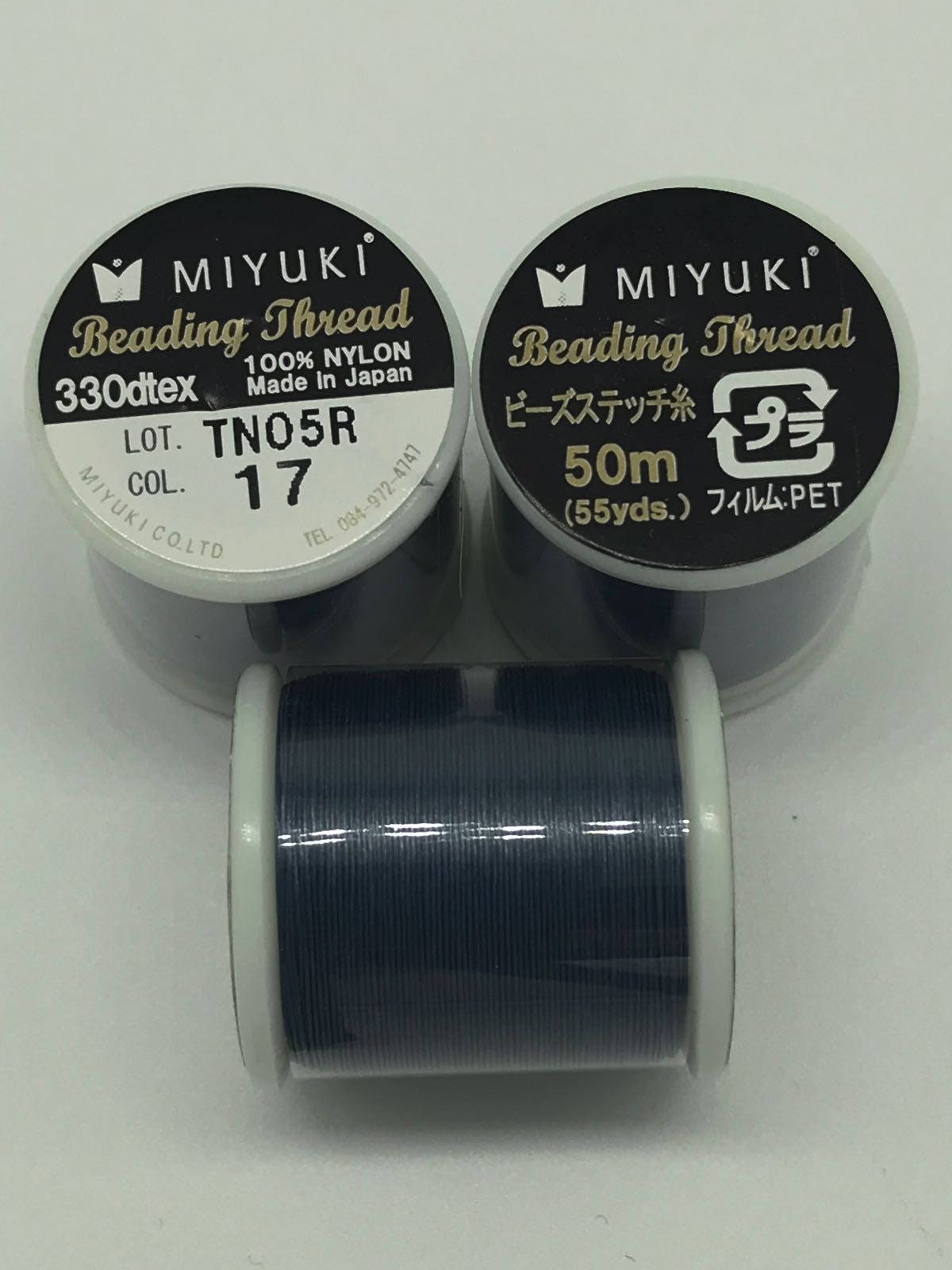 Miyuki Thread Color 17 Dk Blue ,miyuki Original Nylon Thread, Delivered by 50  Meters on a Spool -  Singapore