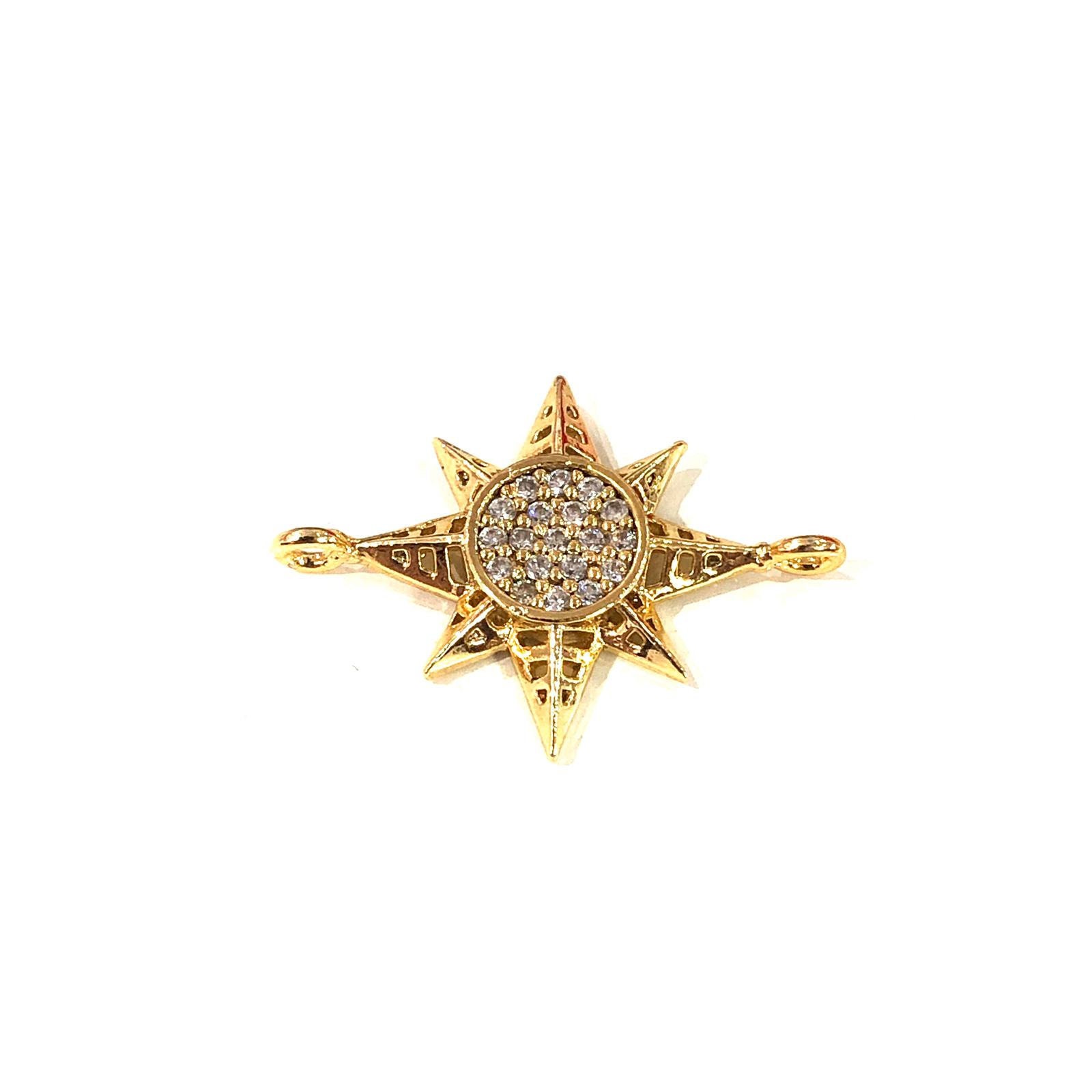 Star Double Loop Gold Plated Charms, Bracelet Charms, Connector Charms -  Etsy