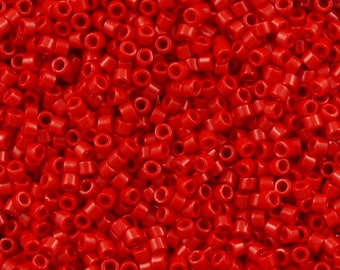 Miyuki Delica Beads, Miyuki Delica 11/0 DB0723 Opaque Dark Cranberry,5 Gr Pack
