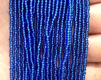 Preciosa Seed Beads 11/0 Rocailles-Agujero redondo, 37050 Zafiro con revestimiento de plata-PRCS11/0-113