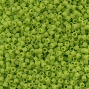 Miyuki Delica 11/0 DB0763 - Opaque Chartreuse Matted, Miyuki Delica Beads,5 Gr Pack