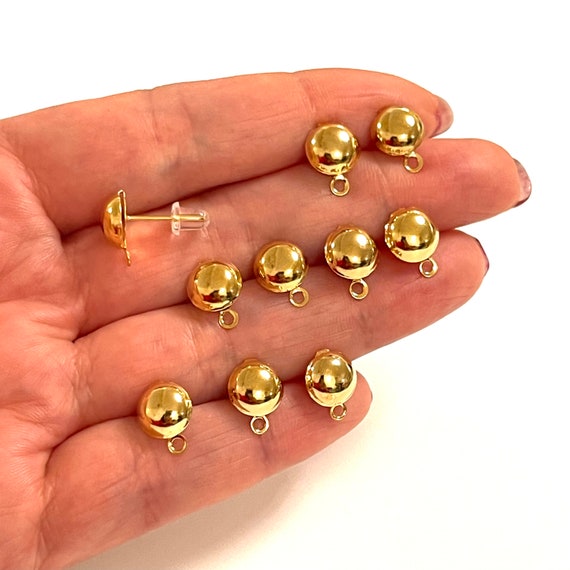 Gold-plated 8mm Ball Stud Earrings Gold-plated 8mm Ball Stud Earrings