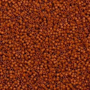 Miyuki Delica Beads, Miyuki Delica 11/0 DB2108 Duracoat Opaque Persimmon,5 Gr Pack