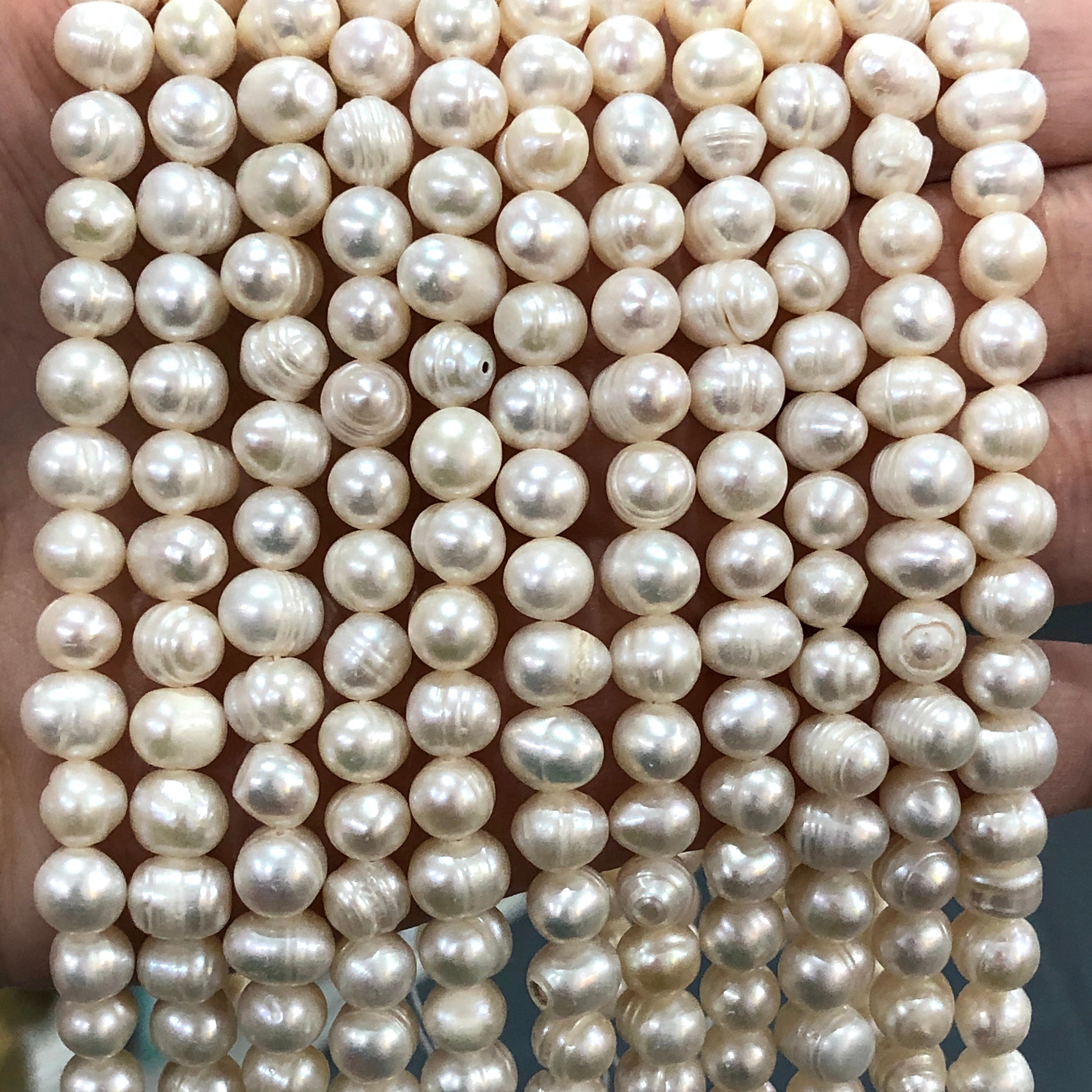 3MM Ivory/Cream Colored Potato Shaped Natural Freshwater Pearls P-31 –  Ayla's Originals