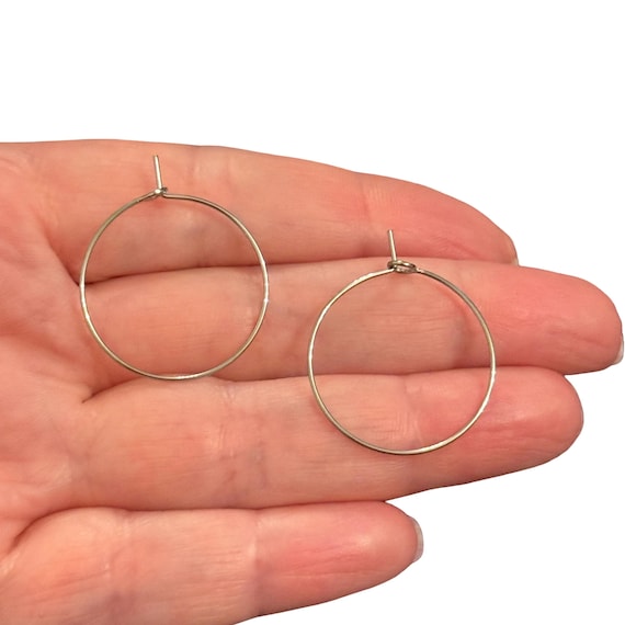 Orecchini A Cerchio Oro 18K Donna NACARITA - Hoop In Acciaio Inossidabile Leggeri E Impermeabili - Gioielli Ipoallergenici Regalo Compleanno - 3