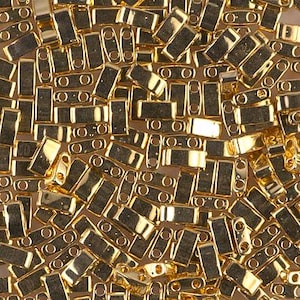 Miyuki Half Tila Beads HTL0191 24K Gold Plated, beads, miyuki beads, half tila beads Japanese seed beads