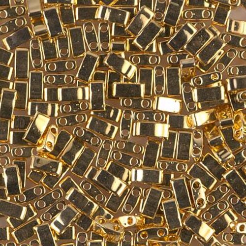 Miyuki Half Tila Beads HTL0191 24K Gold Plated, beads, miyuki beads, half tila beads Japanese seed beads