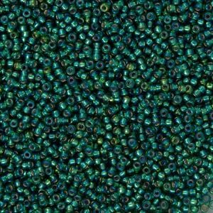 Perline Miyuki 11/0 foderate in argento verde AB, 1016