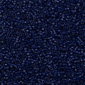Miyuki Delica 11/0  DB2144 - Matted Opaque Dyed Cobalt, 5 Gr Pack