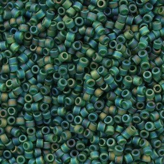 Miyuki Delica Beads, Miyuki Delica 11/0 DB0859 - Emerald AB Matted, Miyuki  Beads,5 Gr Pack