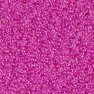 Seed Bead 15-207 Miyuki Seed Beads 15/0 Pink Lined Crystal