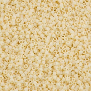 Miyuki Delica 11/0 DB0762 - Opaque Cream Matted, Miyuki Delica Beads,5 Gr Pack